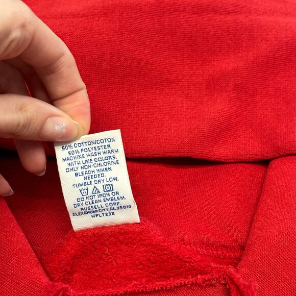 Vintage Y2K Russell Athletic Ohio State OSU Buckeyes Red Mens M‎ Pullover Hoodie - Picture 5 of 11